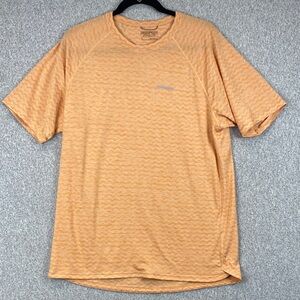 Patagonia short sleeve tee L orange chevron FLAW gorpcore hiking outdoor